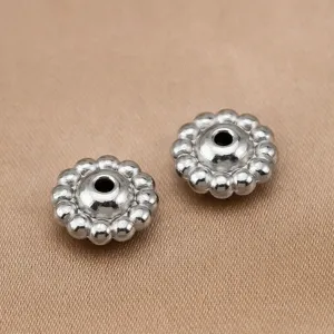 Perles intercalaires fleur en acier inoxydable pour bracelet DIY collier metal