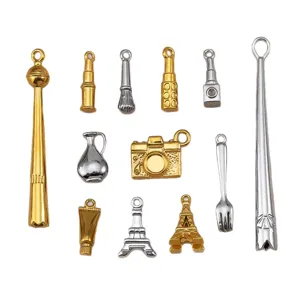 Edelstahl 18K vergoldet Charms Anhänger DIY Halskette Armband Schmuckherstellung