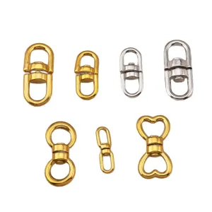 Set di fibbie girevoli in acciaio inossidabile per borse, pelletteria e accessori di collegamento.