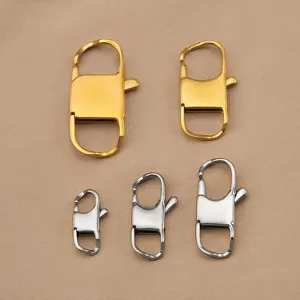 Stainless Steel 304 Square Clasps DIY Jewelry Connectors Bracelet Necklace Findings