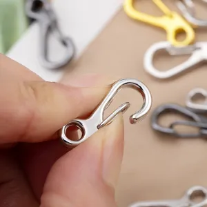 Zinc alloy mini spring snap hooks S-shaped DIY jewelry accessories small safety clips crafts
