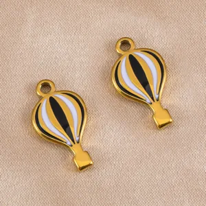 Colgantes globo aeroestatico esmalte acero inoxidable para hacer joyas collares pulseras.