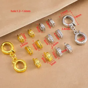 Copper DIY jewelry findings set, round spacer beads and clasps for bracelet necklace making.