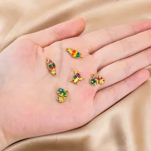 Colgantes de animales de esmalte de acero inoxidable para hacer collares de joyería DIY