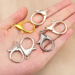 Zinklegierung Karabinerverschluss DIY Kette Schlüsselring Lanyard Zubehör Mehrfarbig Metall Schmuckfundstücke Handwerk