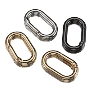 Alloy oval spring snap hook bag hardware keychain metal open ring clasps accessories set