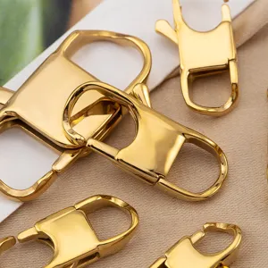 Stainless steel square clasp DIY jewelry connector detail close up for necklace bracelet making