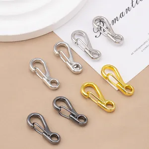 Zinc Alloy Mini S Shape Spring Snap Hook DIY Jewelry Accessories Multipurpose Small Spring Buckle Fastener Findings