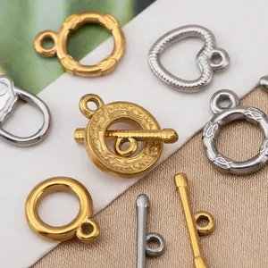 304 Stainless Steel Heart Round OT Buckle DIY Bracelet Necklace Jewelry Findings