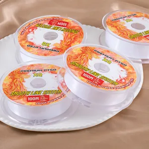 Hilo transparente sin elasticidad bobina 100M cordón fuerte para manualidades DIY