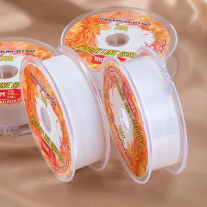 Carrete de hilo de cuentas transparente no elástico para pulseras y collares DIY, 100m.