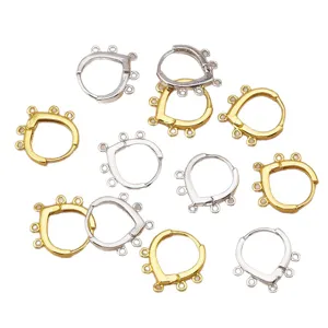 Pendientes de gota de agua de cobre con múltiples agujeros accesorios de joyería DIY hechos a mano