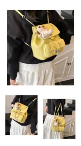 Sac à dos matelassé style coréen chic sac à bandoulière chaîne pour femme tendance