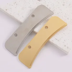 Lame de rechange pour peigne de toilettage d'animaux acier inoxydable or argent vue