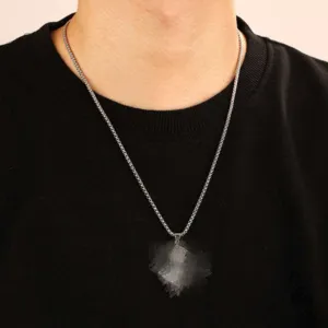 Collar con dije de libro vintage abrible para hombres y mujeres joya hip hop plata