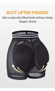 Atmungsaktive gepolsterte Po-Lifter Formbekleidung High Waist Mesh Shorts für Damen