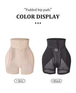 High waist padded hip shapewear shorts tummy control breathable butt lifter underwear 2 colors