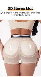 Rückdetail der atmungsaktiven Mesh-Po-Hebe-Formkleidung mit 3D-Polsterung für Damen