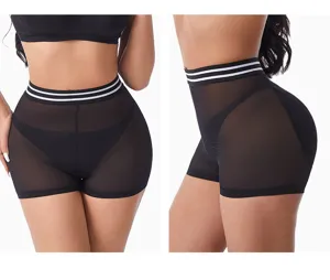 Hochwertige Mesh-Formungsshorts für Damen, atmungsaktive Bauchweg- und Po-Push-up-Unterwäsche.