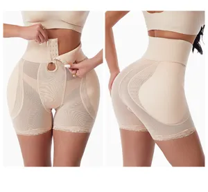High waist tummy control shapewear shorts breathable mesh butt lifter body shaper panties nude