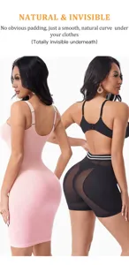 Vue detaillee de sous vetements gainants taille haute pour femme avec effet push up.