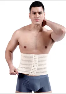 Men waist trainer slimming belt postpartum belly wrap breathable compression shapewear for fitness