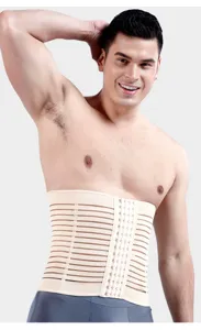 Men breathable waist trainer belt postpartum belly binder fitness ab shaper support wrap.
