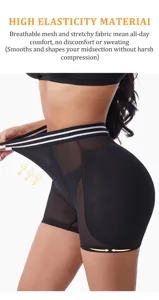 Culotte gainante haute élasticité filet respirant contrôle du ventre push-up femme