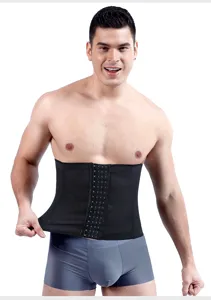 Men waist trainer workout sweat belt breathable abdominal compression corset fitness shaper