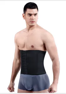 Men breathable waist trainer belt tummy control body shaper waist trimmer detail view