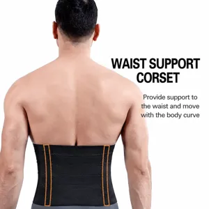Men women waist support belt spine brace breathable lumbar trainer fitness shaper
