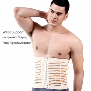 Men waist trainer belt tummy control breathable fitness workout slimming body shaper cincher.