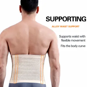 Men's Mesh Breathable Waist Trainer Abdominal Belt High Waist Tummy Control Body Shaper For Fitness Sports With Steel Bones