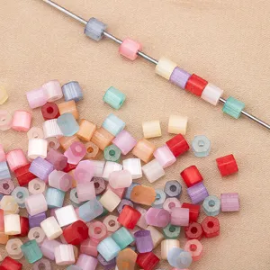 Colorful macaron glass tube seed beads for DIY handmade bracelets and necklaces materials