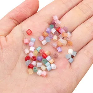 Macaron color glass seed beads hexagonal tube beads DIY handmade bracelet necklace material
