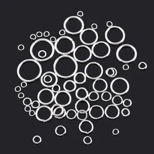 Silver open jump rings for DIY handmade jewelry making, bracelets necklaces finding accessories