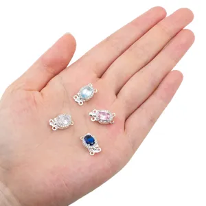 Lucidi connettori per gioielli in strass cristallo per accessori bracciale DIY set.