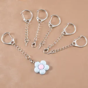 Metal Keychain D-Buckle Ring Hanging Chain DIY Jewelry Craft Accessories Lobster Clasp Eye Pin Connector