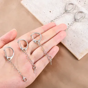 Metal keychain D-ring chain accessory for DIY crafts and cute doll pendant charms securely.
