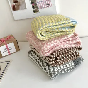 Bufanda de punto gruesa y acogedora para mujer, calentador de cuello cálido invierno.