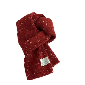 Cozy red neppy knit scarf for women winter style warm stylish daily wear fashion accessory