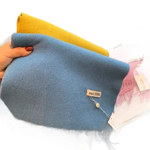 100% Wolle Schal Winter Warme Quasten Schal Weicher Gestrickter Halswärmer Unisex