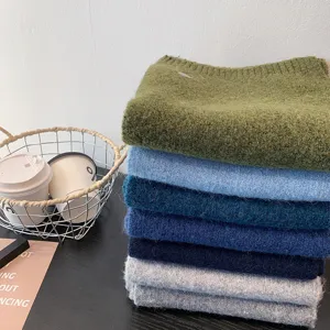 Bufanda de punto gruesa y cálida para invierno en colores sólidos, accesorio muy suave y cómodo.