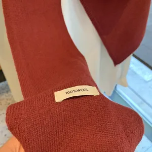 Bufanda de punto de lana acogedora chal de invierno envoltura elegante moda óxido