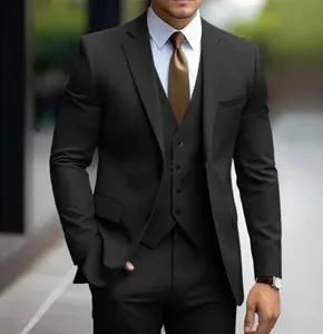 Elegante abito formale da uomo a tre pezzi per affari giacca gilet pantaloni matrimonio