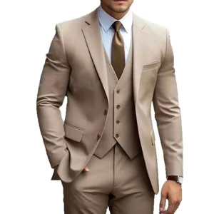 Abito da uomo elegante a 3 pezzi per matrimoni e lavoro, giacca, gilet e pantaloni.