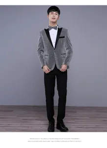 Conjunto de traje de esmoquin con lentejuelas brillantes para hombre fiesta boda slim