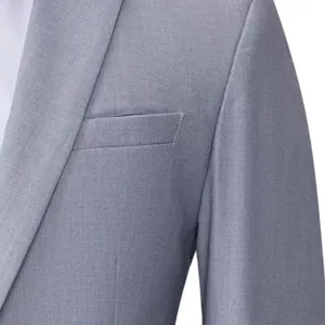 Men's Slim Fit Grey Suit Jacket Formal Business Blazer Wedding Party Prom Outfits
