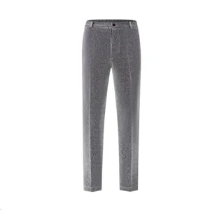 Men's sparkling glitter straight dress pants for casual business and formal wear