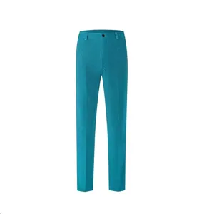 Men's shiny silk straight suit pants business casual trousers solid color fashion bottom.